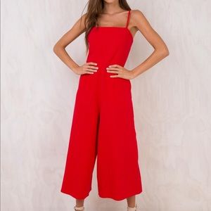 Princess Polly red jumpsuit